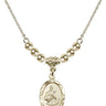 Saint Gerard Majella Crystal Necklace | 3/4 inch | 4mm Beads   14kt Gold Filled