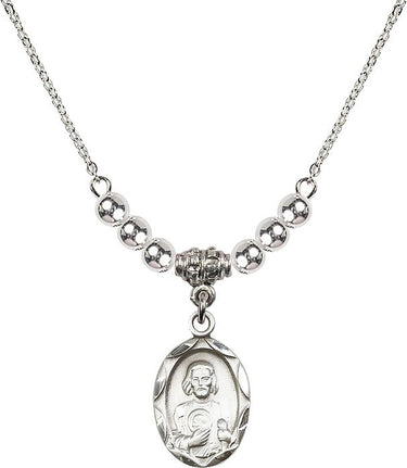 Collar de Cristal San Judas | 3/4 pulgada | Cuentas de 4 mm | N22-0612J
