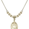 Saint Joseph Crystal Necklace | 3/4 inch | 4mm Beads   14kt Gold Filled