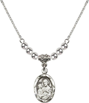 Collar de cristal de San José | 1,9 cm | Cuentas de 4 mm | N22-0612K