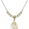 Saint Michael the Archangel Crystal Necklace | 3/4 inch | 4mm Beads   14kt Gold Filled