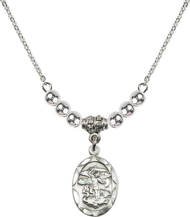 Collar de cristal con el arcángel San Miguel | 3/4 pulgada | N22-0612R