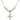 Crucifix Crystal Necklace | 7/8 inch | 4mm Beads   14kt Gold Filled