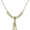 Infant of Prague Crystal Necklace | 3/4 inch | 4mm Beads   14kt Gold Filled