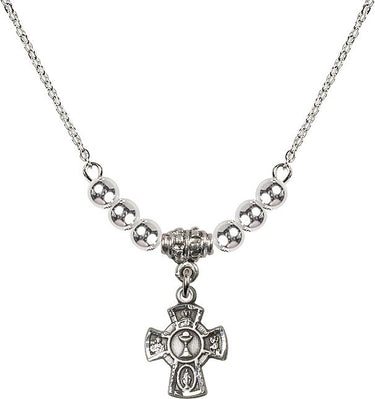 Cuentas de 5 vías / Collar de cristal con forma de cáliz | 1/2 pulgada | Cuentas de 4 mm | N22-0845