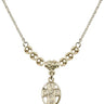 5-Way Crystal Necklace | 1/2 inch | 4mm Beads   14kt Gold Filled