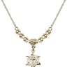 Cross Crystal Necklace | 1/2 inch | 4mm Beads   14kt Gold Filled