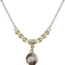 Shell Crystal Necklace | 1/2 inch | 4mm Beads   14kt Gold Filled