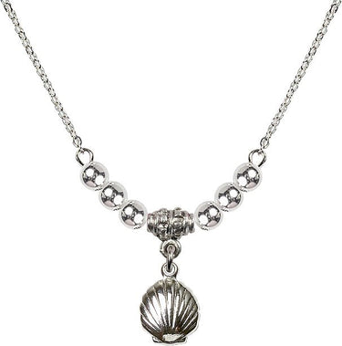 Shell Crystal Necklace | 1/2 inch | 4mm Beads