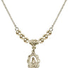 Miraculous Medal Crystal Necklace | 1/2 inch | 4mm Beads   14kt Gold Filled