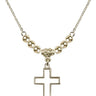 Cross Crystal Necklace | 7/8 inch | 4mm Beads   14kt Gold Filled
