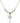 Cross Crystal Necklace | 3/4 inch | 4mm Beads   14kt Gold Filled