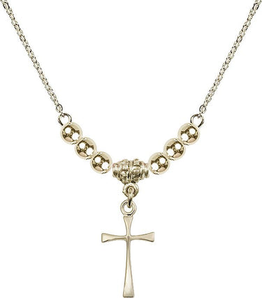 Maltese Cross Crystal Necklace | 3/4 inch | 4mm Beads | N22-1872