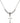 Cross Crystal Necklace | 3/4 inch | 4mm Beads   Sterling Silver