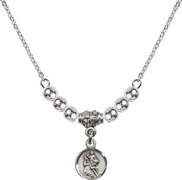 Collar de cristal de San Cristóbal | 3/8 pulgadas | Cuentas de 4 mm | N22-2343
