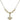 Four Way Medal Crystal Necklace | 5/8 inch | 4mm Beads   14kt Gold Filled