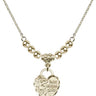Saint Michael the Archangel Crystal Necklace | 5/8 inch | 4mm Beads   14kt Gold Filled