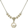 Claddagh Crystal Necklace | 3/8 inch | 4mm Beads   14kt Gold Filled