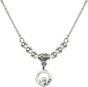 Collar de Cristal Claddagh | 3/8 pulgadas | Cuentas de 4 mm | N22-4113