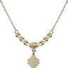 Cross Crystal Necklace | 3/8 inch | 4mm Beads   14kt Gold Filled