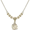 Guardian Angel Crystal Necklace | 5/8 inch | 4mm Beads   14kt Gold Filled