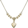 Heart Crystal Necklace | 1 1/8 inch | 4mm Beads   14kt Gold Filled