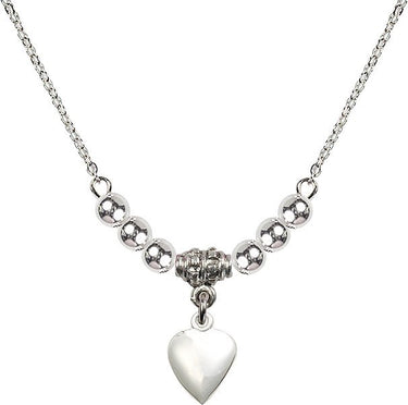 Collar de Corazón de Cristal para Mujer | 2.85 cm | Cuentas de 4 mm | N22-4158H
