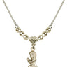 Praying Girl Crystal Necklace | 5/8 inch | 4mm Beads   14kt Gold Filled