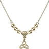 Trinity Irish Knot Crystal Necklace | 3/8 inch | 4mm Beads   14kt Gold Filled