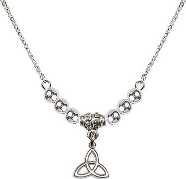 Trinity Irish Knot Crystal Necklace | 3/8 inch | 4mm Beads | N22-5100