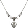 Miraculous Medal Crystal Necklace | 3/8 inch | 4mm Beads   Sterling Silver