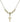 Crucifix Crystal Necklace | 5/8 inch | 4mm Beads   14kt Gold Filled