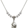 Madonna Crystal Necklace | 5/8 inch | 4mm Beads   Sterling Silver