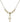 Cross Crystal Necklace | 5/8 inch | 4mm Beads   14kt Gold Filled