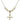 Crucifix Crystal Necklace | 7/8 inch | 4mm Beads   14kt Gold Filled