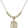 Saint Florian Crystal Necklace | 1/2 inch | 4mm Beads   14kt Gold Filled