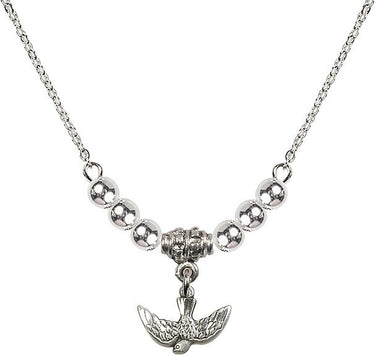 Collar de cuentas de cristal del Espíritu Santo | 3/8 pulgada | Cuentas de 4 mm | N22-5911