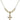 Crucifix Crystal Necklace | 5/8 inch | 4mm Beads   14kt Gold Filled