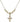Crucifix Crystal Necklace | 5/8 inch | 4mm Beads   14kt Gold Filled