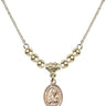 Saint Andrew the Apostle Crystal Necklace | 1/2 inch | 4mm Beads   14kt Gold Filled