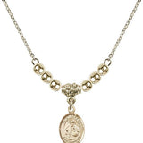 Saint Albert the Great Crystal Necklace | 1/2 inch | 4mm Beads   14kt Gold Filled