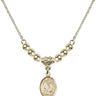 Saint Albert the Great Crystal Necklace | 1/2 inch | 4mm Beads   14kt Gold Filled