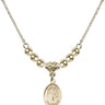 Saint Anne Crystal Necklace | 1/2 inch | 4mm Beads   14kt Gold Filled