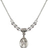 Saint Agatha Crystal Necklace | 1/2 inch | 4mm Beads   Sterling Silver