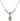 Saint Anthony Crystal Necklace | 1/2 inch | 4mm Beads   Sterling Silver