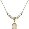 Saint Boniface Crystal Necklace | 1/2 inch | 4mm Beads   14kt Gold Filled