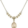 Saint Blaise Crystal Necklace | 1/2 inch | 4mm Beads   14kt Gold Filled