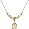 Saint Frances Cabrini Crystal Necklace | 1/2 inch | 4mm Beads   14kt Gold Filled