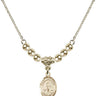 Saint Benjamin Crystal Necklace | 1/2 inch | 4mm Beads   14kt Gold Filled