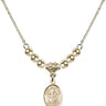 Saint Catherine of Siena Crystal Necklace | 1/2 inch | 4mm Beads   14kt Gold Filled